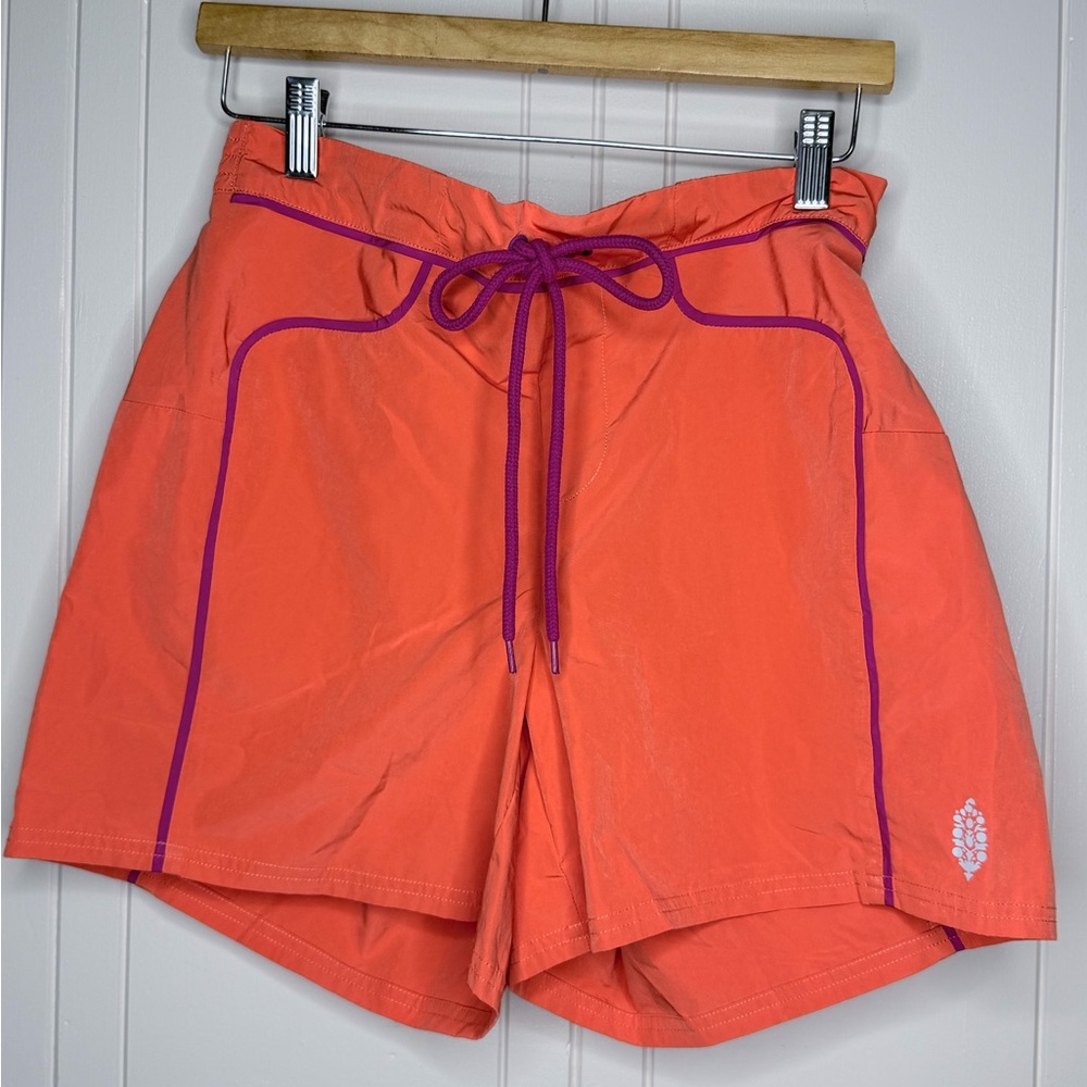 FP Movement by Free People Coral Athletic Shorts with Purple Piping - Picture 9 of 13